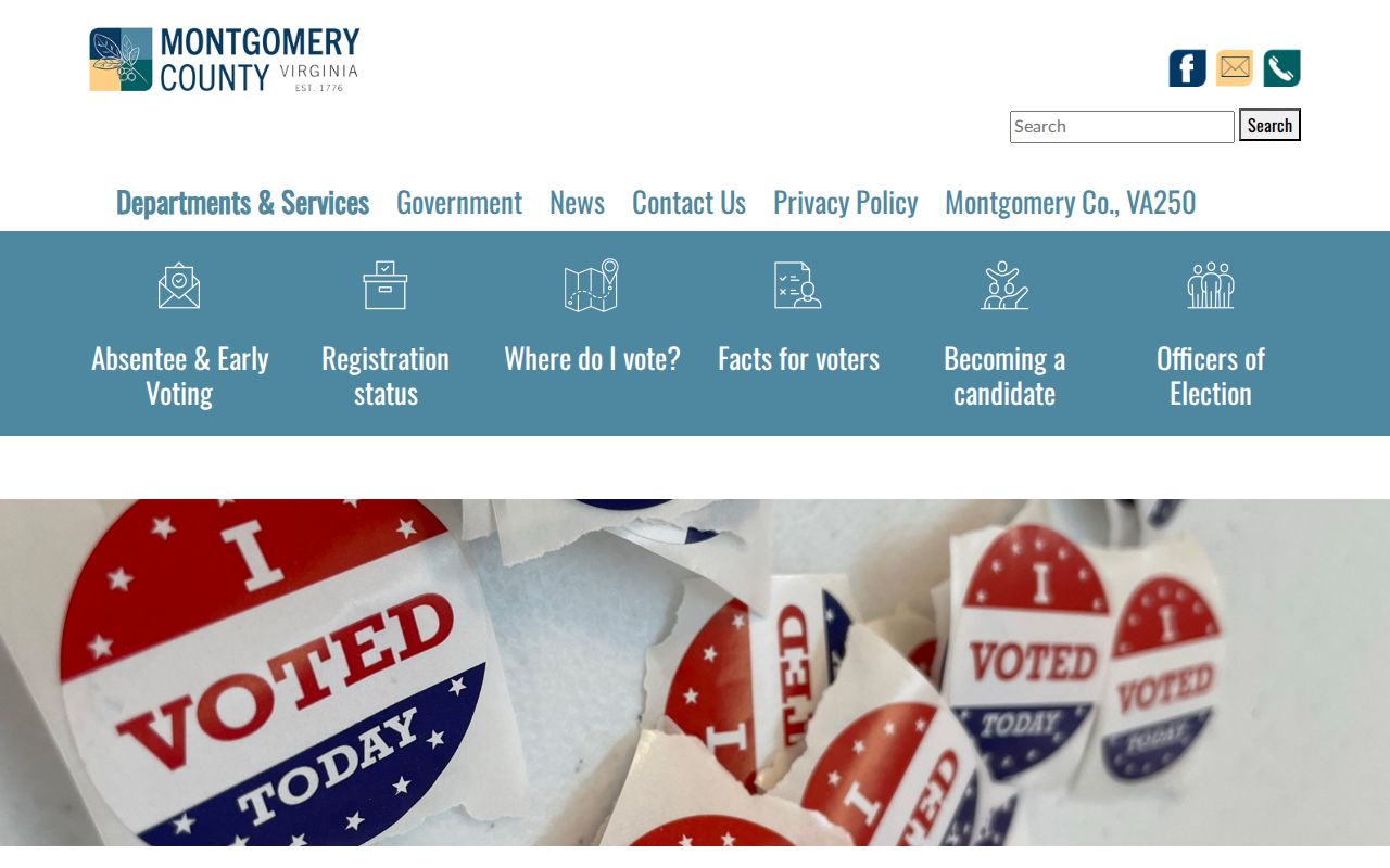 Blacksburg neighbors Montgomery Office of Elections information